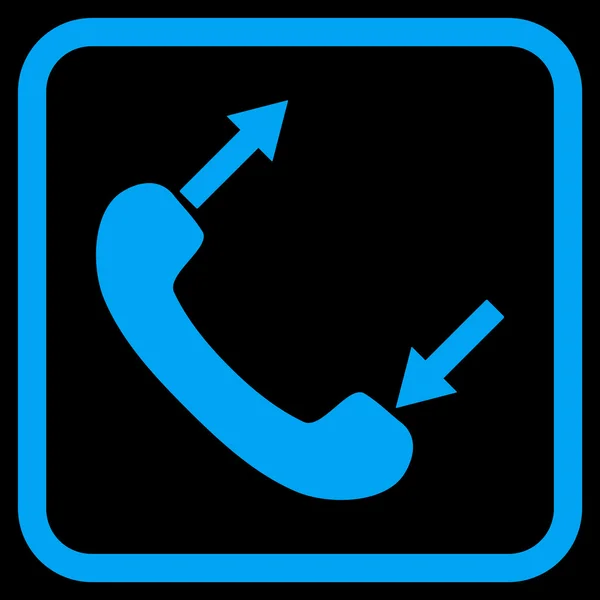 Icona vettoriale parlante del telefono in una struttura — Vettoriale Stock