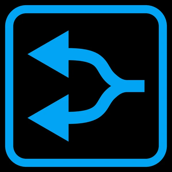 Split šipky vlevo vektorové ikony v rámečku — Stockový vektor