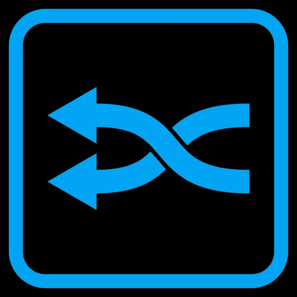 Shuffle Arrows Left Vector Icon In a Frame — Stock Vector