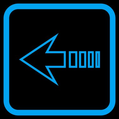 Sol vektör simgesi bir çerçevede göndermek