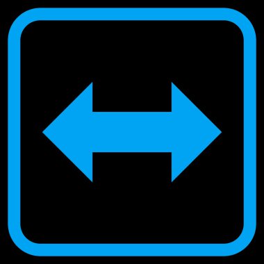 Yatay Exchange oklar bir çerçeve içinde simge vektör