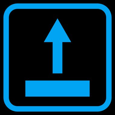 Vektör simgesi bir çerçeve içinde yukarı çekin