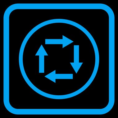 Dolaşım oklar bir çerçeve içinde simge vektör