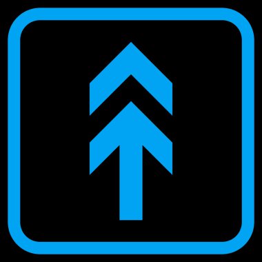 Vektör simgesi bir çerçeve içinde yukarı ok