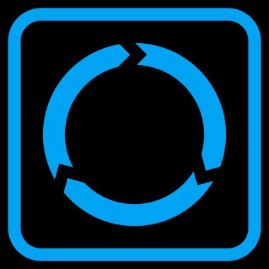 Döndürme vektör simgesi bir çerçeve içinde