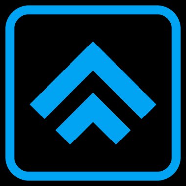 Vektör simgesi bir çerçeve içinde yukarı kayması