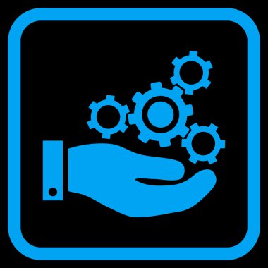 Mekanik Servisi vektör simgesi bir çerçeve içinde