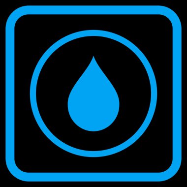 Damla vektör simgesi bir çerçeve içinde