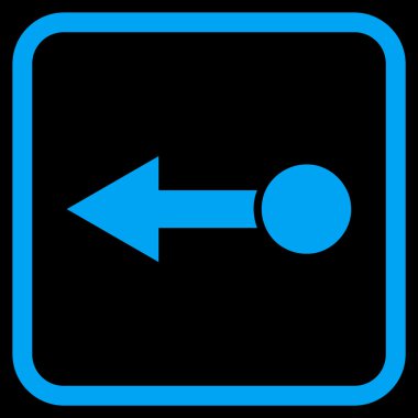 Sol vektör simgesi bir çerçevede çekin