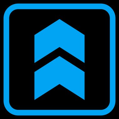 Vektör simgesi bir çerçeve içinde yukarı kayması