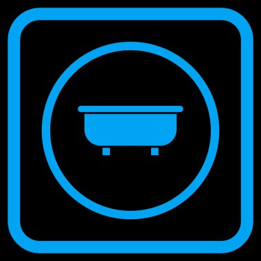 Küvet vektör simgesi bir çerçeve içinde