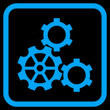 Gears'ı vektör simgesi bir çerçeve içinde