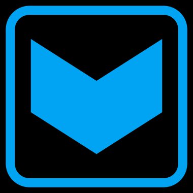 Vektör simgesi bir çerçeve içinde aşağı yön