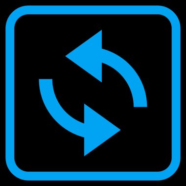 Exchange oklar bir çerçeve içinde simge vektör