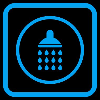 Duş vektör simgesi bir çerçeve içinde