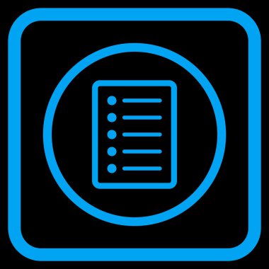 Liste sayfa vektör simgesi bir çerçeve içinde