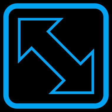 Exchange çapraz vektör simgesi bir çerçeve içinde