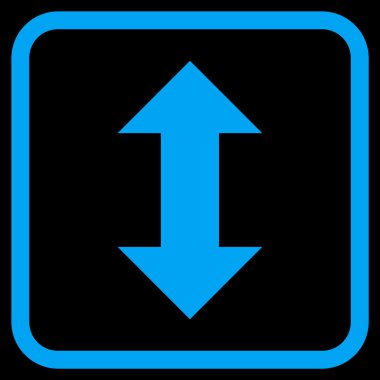 Dikey Exchange oklar bir çerçeve içinde simge vektör