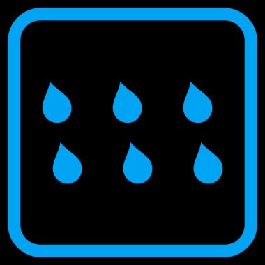 Damla vektör simgesi bir çerçeve içinde