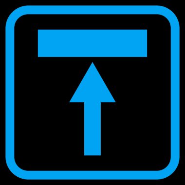 Top vektör simgesi bir çerçeve içinde hareket