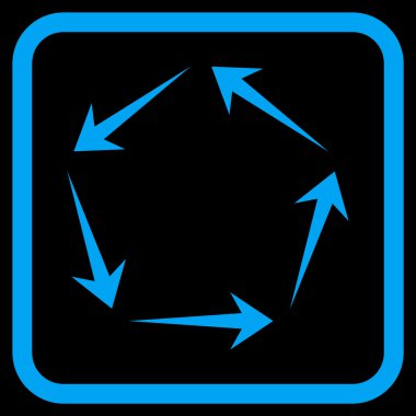 Dolaşım vektör simgesi bir çerçeve içinde