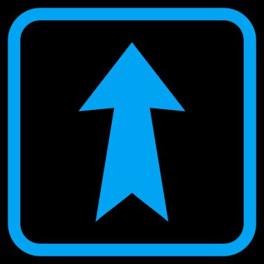 Vektör simgesi bir çerçeve içinde yukarı ok