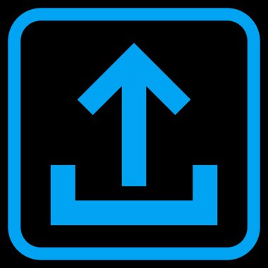 Vektör simgesi bir çerçeve içinde upload