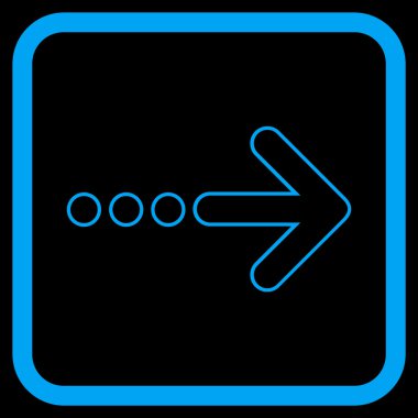 Doğru vektör simgesi bir çerçevede göndermek