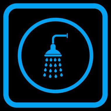 Duş vektör simgesi bir çerçeve içinde