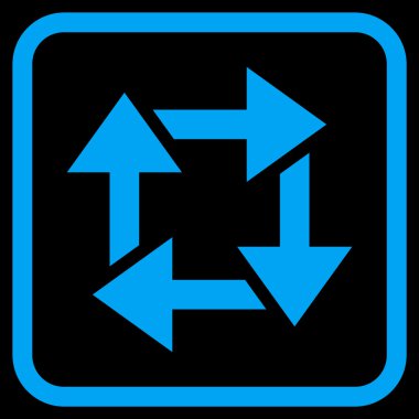 Geri dönüşüm vektör simgesi bir çerçeve içinde