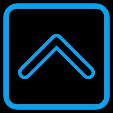 Vektör simgesi bir çerçeve içinde yukarı ok ucu