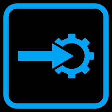 COG Tümleştirme vektör simgesi bir çerçeve içinde