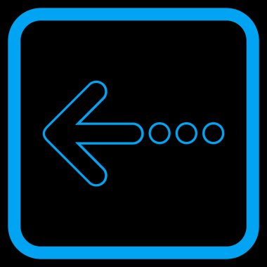 Sol vektör simgesi bir çerçevede göndermek