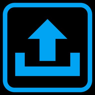 Vektör simgesi bir çerçeve içinde upload