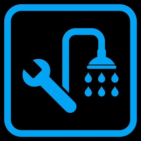 Sanitär-Vektor-Symbol in einem Rahmen — Stockvektor