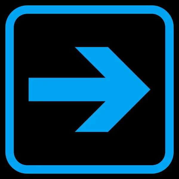 Šipka vpravo vektorové ikony v rámečku — Stockový vektor