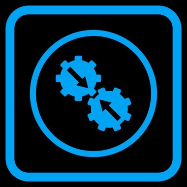 Dişli Tümleştirme vektör simgesi bir çerçeve içinde