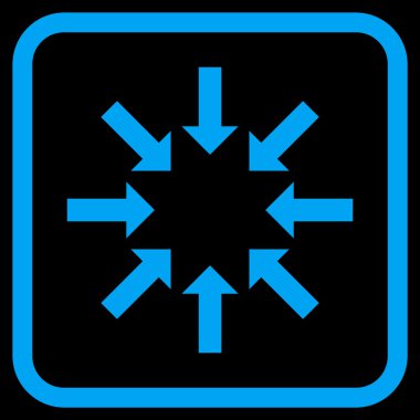 Daraltma okları vektör simgesi bir çerçeve içinde