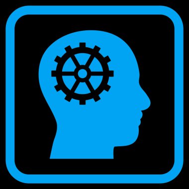 Akıl vektör simgesi bir çerçeve içinde