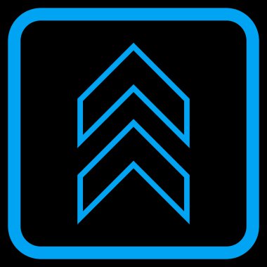 Vektör simgesi bir çerçeve içinde yukarı kayması