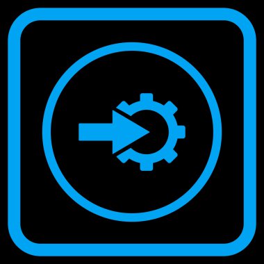 COG Tümleştirme vektör simgesi bir çerçeve içinde