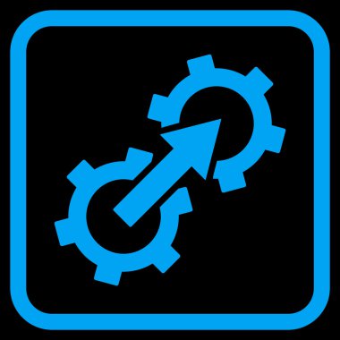 Dişli Tümleştirme vektör simgesi bir çerçeve içinde