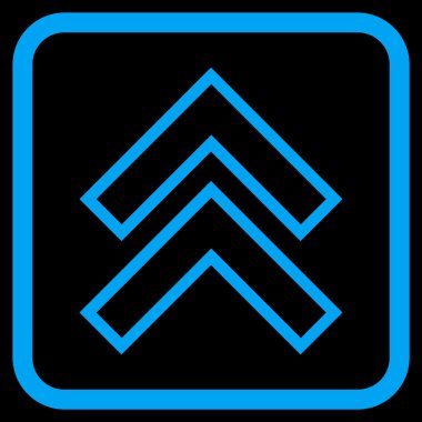 Vektör simgesi bir çerçeve içinde yukarı kayması