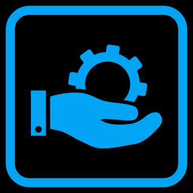 Hizmet vektör simgesi bir çerçeve içinde