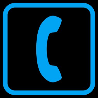 Telefon alıcı vektör simgesi bir çerçeve içinde