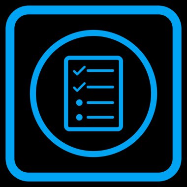 Denetim listesi sayfa vektör simgesi bir çerçeve içinde