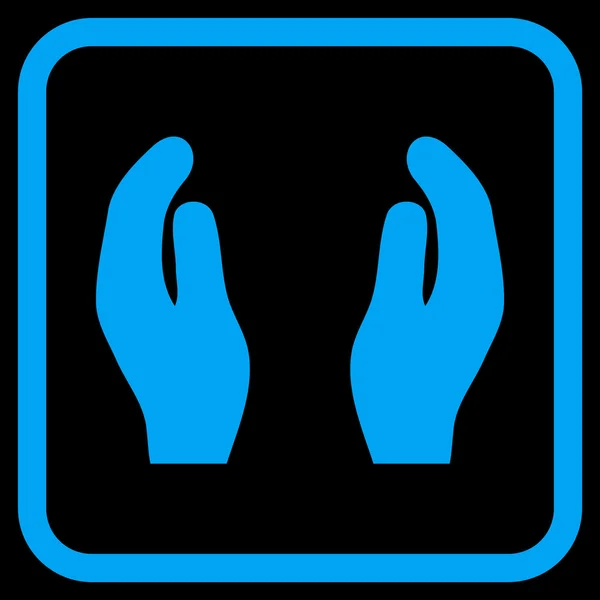 Applaus überreicht Vektorsymbol in einem Rahmen — Stockvektor