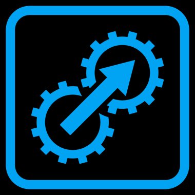 Dişli Tümleştirme vektör simgesi bir çerçeve içinde