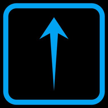 Vektör simgesi bir çerçeve içinde yukarı ok