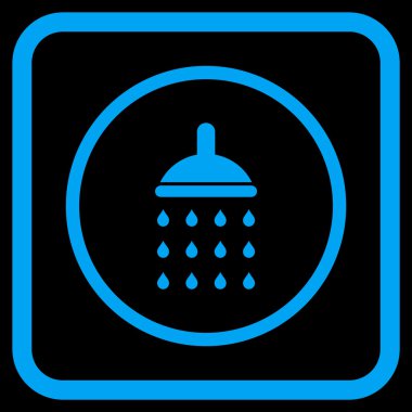 Duş vektör simgesi bir çerçeve içinde